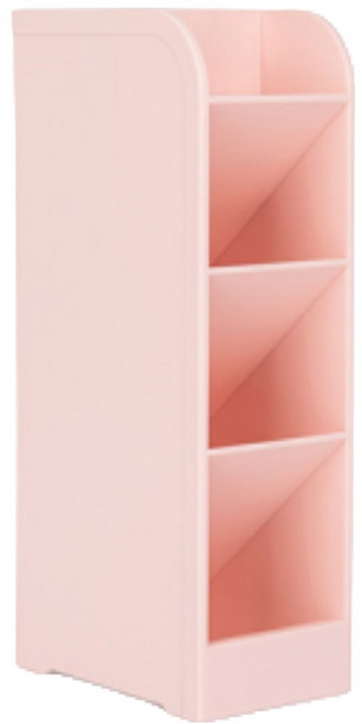 deLi 得力 5格斜插筆筒 W893 205 x 59 x 92.5mm, 1個, 粉紅色