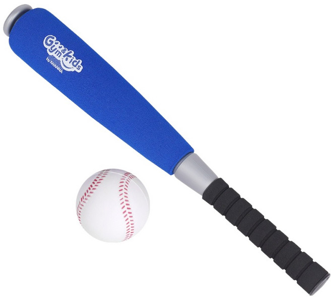 아이워너 짐앤키즈 소프트 폼 야구공 + 배트 세트, 블루, 1개