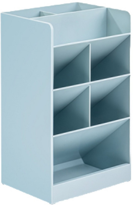 deLi 得力 8格斜插筆筒 8939 205 x 120 x 91mm, 1個, 藍色