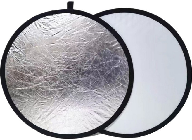 베네블 휴대용 접이식 사진 촬영 영상 반사판 2in1 실버화이트 80cm, 1개