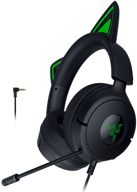 RAZER 雷蛇 Kraken Kitty V3 X 有線耳機麥克風, RZ04-05350200-R3M1, 黑色