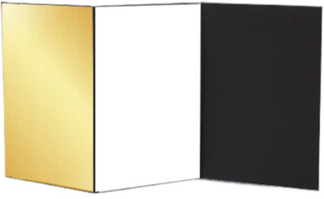 베네블 휴대용 사진 조명 보조광 반사판 3칸 올실버 블랙화이트골드 A4, 1개