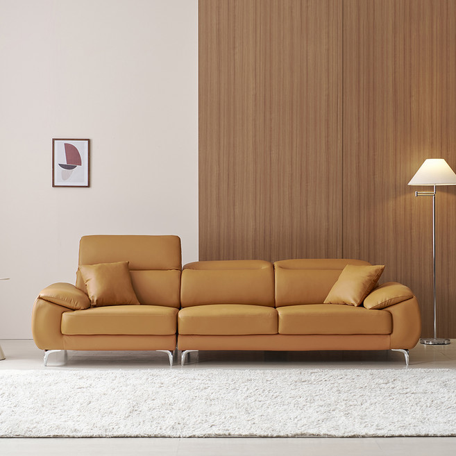 우아미 안톤 무빙 헤드 4인용 소파 방문설치, 카멜