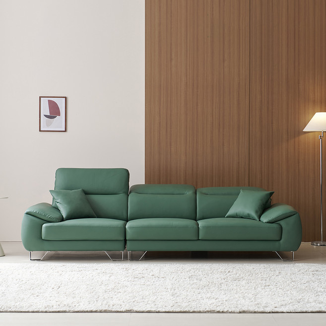 우아미 안톤 무빙 헤드 4인용 소파 방문설치, 그린