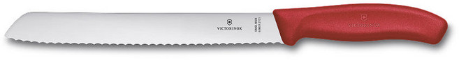 VICTORINOX 瑞士維氏 瑞士經典波浪刀刃麵包刀 6.8631.21C1B, 紅色, 1個