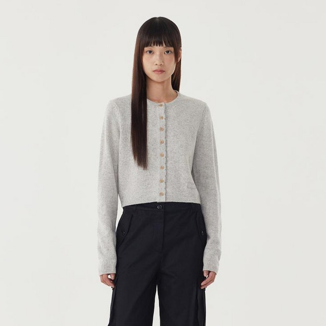 커버낫우먼 여성용 우먼 울 블렌드 크롭 가디건