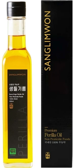 상림원 100% 국산 무농약 냉압착 생들기름, 250ml, 1개 - 쿠팡