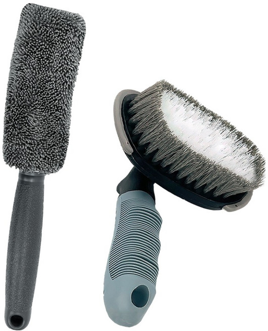 월드크린 컴포트 타이어 브러쉬 + 마이크로 휠 브러쉬 세트, 그레이, 1세트