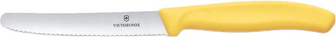 빅토리녹스 스위스 클래식 물결날 나이프 11cm 6.7838.C1, 옐로우, 1개