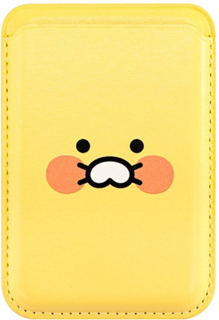 카카오프렌즈 춘식이 CS 맥세이프 호환 PU 카드지갑, 1개, 옐로우