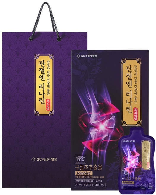 GC Wellbeing 關節專用Linarin Premium 20入 + 提袋, 70ml, 1個
