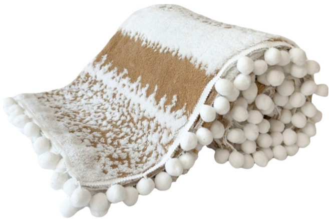 Home of flowers 繁花之家 流蘇小球加厚毛毯