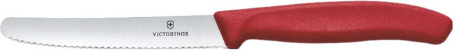 VICTORINOX 瑞士維氏 瑞士經典 波浪刀 11cm 6.7831.C1, 紅色, 1個