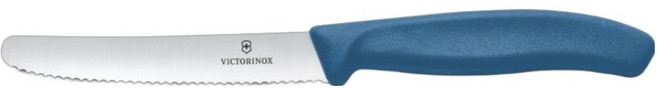 빅토리녹스 스위스 클래식 물결날 나이프 11cm 6.7832.C1, 블루, 1개