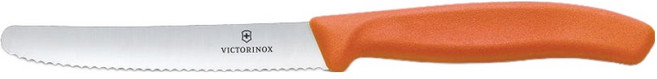 빅토리녹스 스위스 클래식 물결날 나이프 11cm 6.7839.C1, 오렌지, 1개