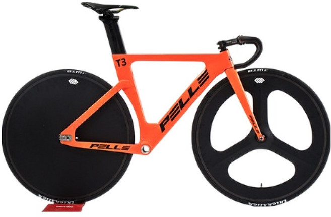 펠레스포츠 펠레바이크 픽시 T3 경륜 카본 프레임셋, Neon Orange, 1개