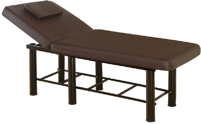 彬彬小舖 旗艦按摩床 靠背多檔可調 耐磨皮革, 咖啡色