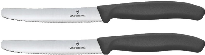 빅토리녹스 스위스 클래식 물결날 나이프11cm 6.7833.2, 블랙, 2개