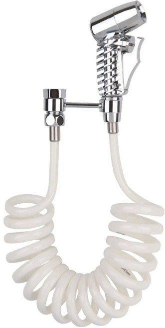 와이넷 욕실용 미니 청소 분사건 + 샤워기 걸이 + 스프링호스 4m 세트, 혼합색상, 1세트