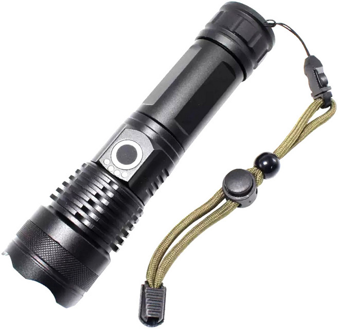 TX Tanox 特林 XHP50 LED 強亮USB充電手電筒 T-BESTVIP-P50, 1個, 黑色