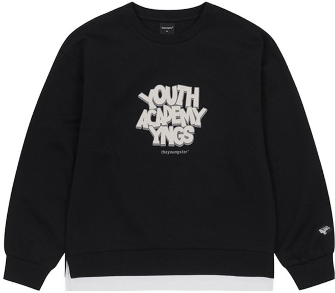 더영스터 폴햄키즈 아동용 더블니트 그래픽 레이어드 맨투맨