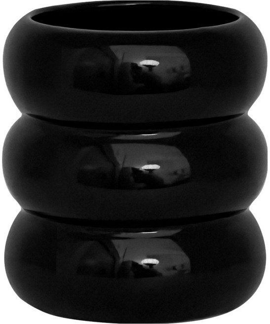 데미무드 마카롱 세라믹 다용도 브러쉬 꽂이, 1개, 블랙