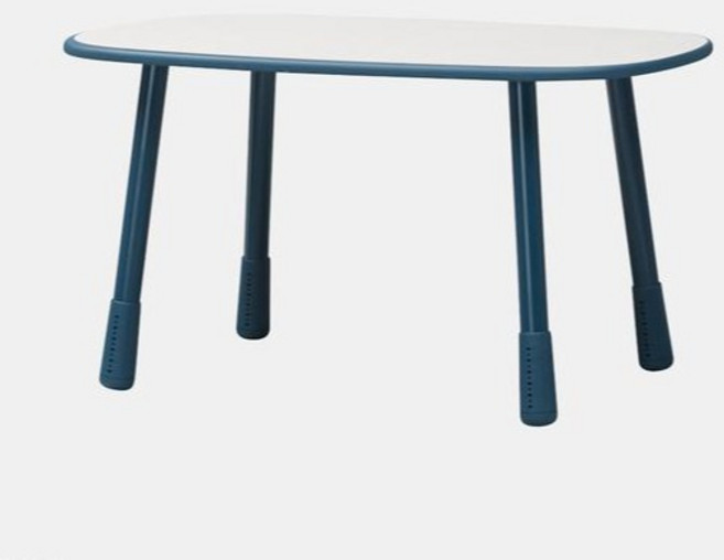 일룸 팅클팝 직사각형 그로잉 책상 1200 방문설치, 키즈블루(직사각형)