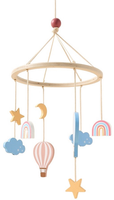 모던하우스 아이방 꾸미기 감성 우드모빌, 하늘, 1개