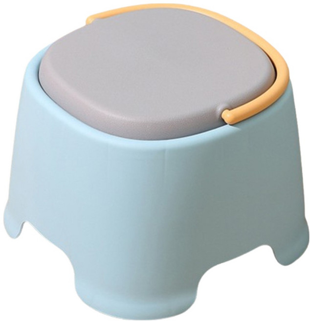 한봄누리 휴대용 손잡이 다용도 미니 의자, 블루