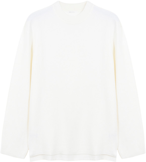 바쏘옴므 남성용 울 블렌드 모크넥 니트 WSX3WR83A