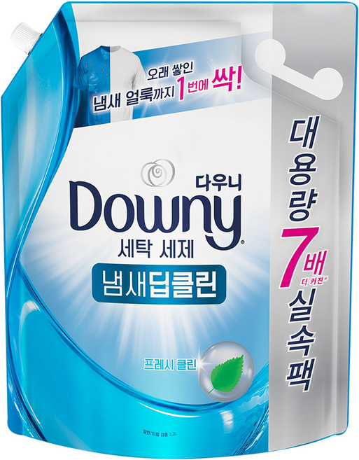 Downy 深層去味清新潔淨洗衣精 補充包, 3.2L, 1包