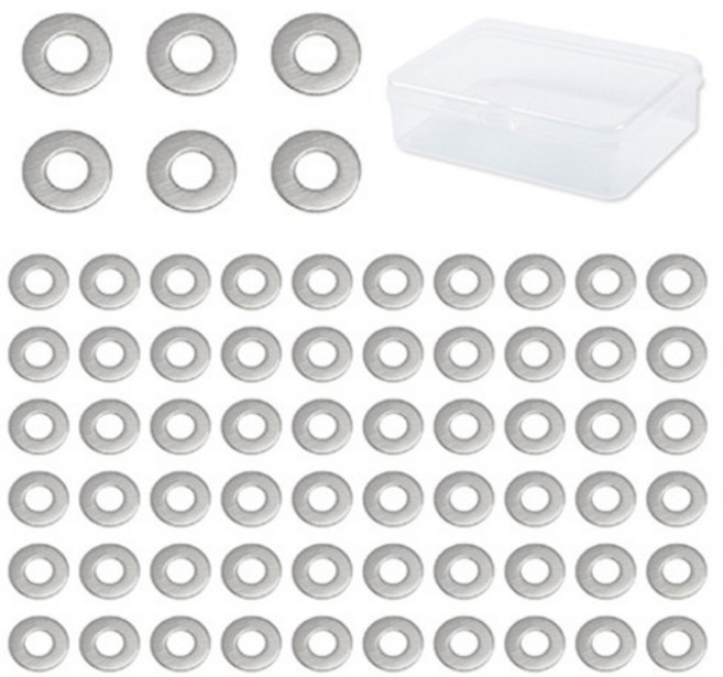 OON 스텐 평와샤 투명케이스 66p, 1개