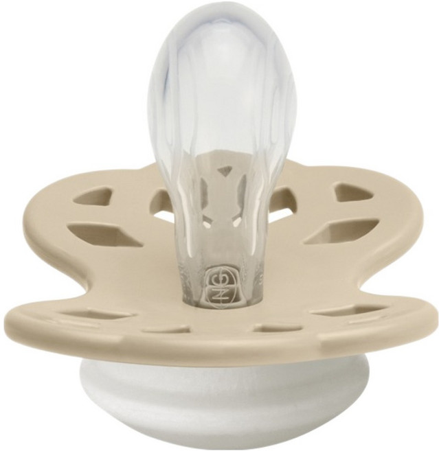 BIBS Infinity 雙扁型矽膠奶嘴, 1個, 夜光香草, 0~6個月