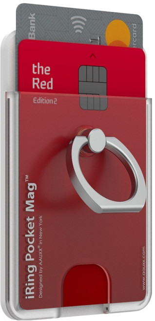 억스 아이링 포켓매그 슬림, 투명, 1개