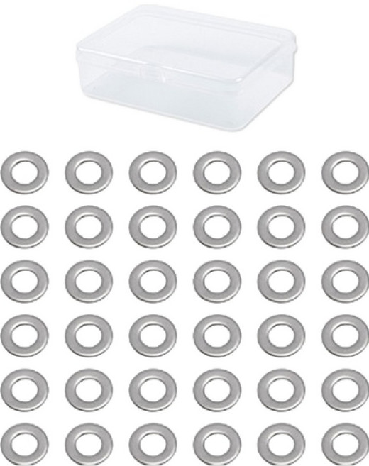 OON 스텐 평와샤 투명케이스 36p, 1개