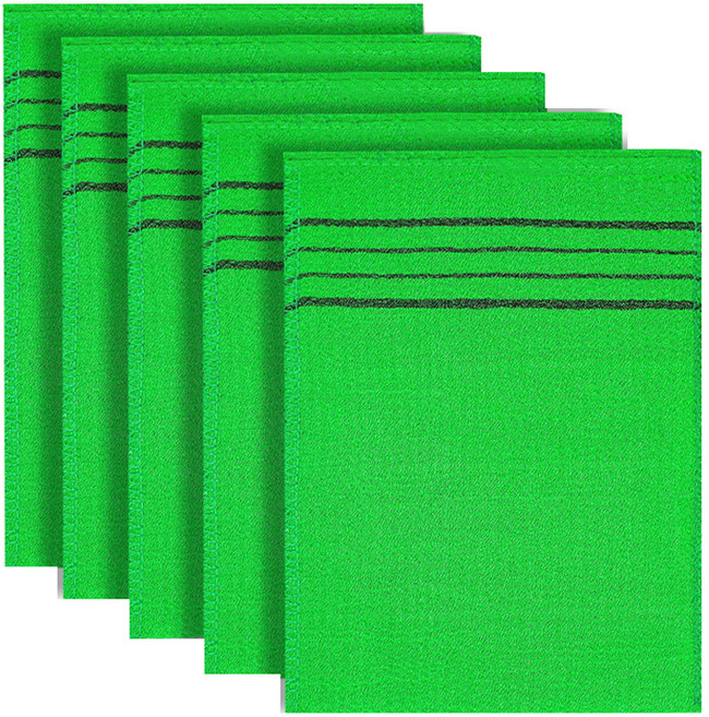 코지웰 때밀이 때 타올 목욕타월 WA5001, 그린, 1개입, 5개