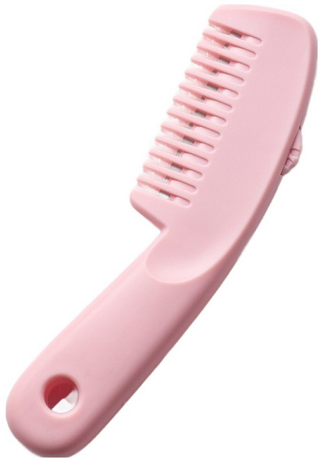 셀비아 셀프 헤어 앞머리 커트 미용가위, 1개, 핑크