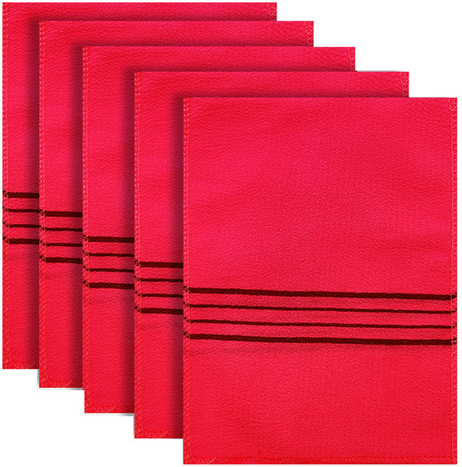 코지웰 때밀이 때 타올 목욕타월 WA5001, 레드, 1개입, 5개