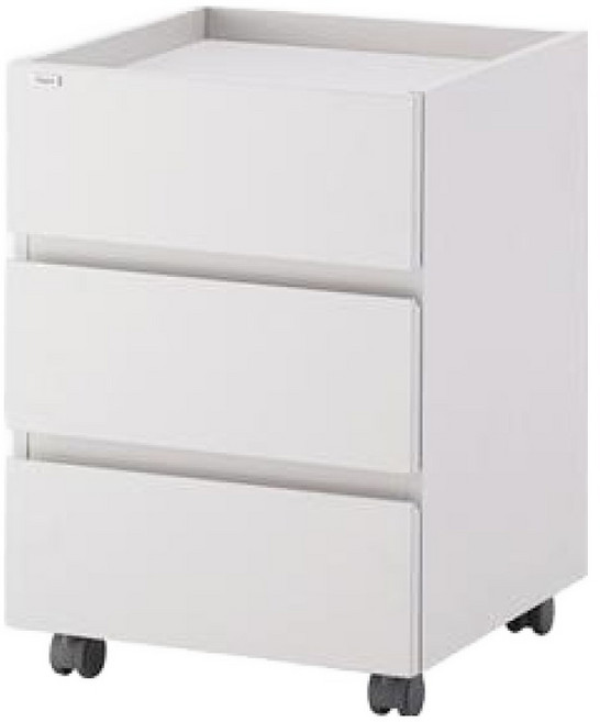 일룸 로이모노 책상서랍 400폭 방문설치, 웜화이트