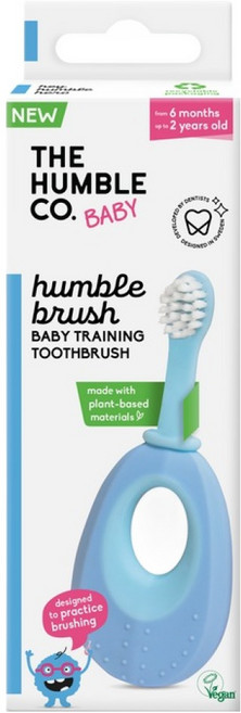 험블브러쉬 플랜트 베이비 칫솔 1단계(6개월~2세), 블루, 1개, 1개입