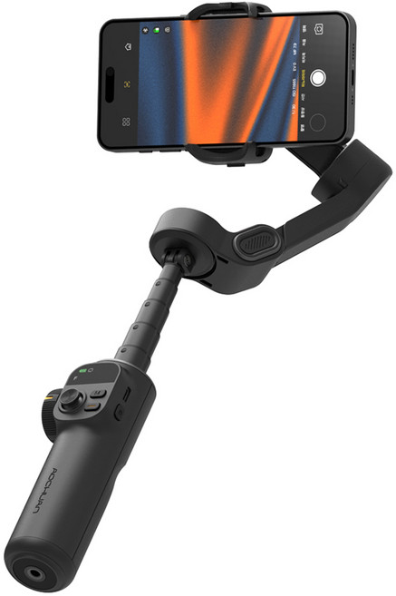 넥스트유 무빙샷 3축 연장봉 셀픽스틱 촬영 휴대폰 짐벌, 블랙, 1개, SMART X2