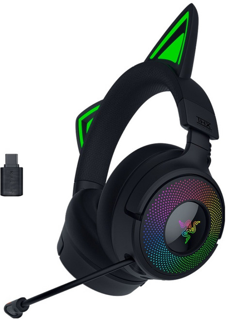 레이저 Kraken Kitty V3 PRO 무선 헤드셋, Black, RZ04-05170300-R3M1