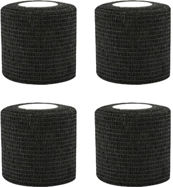 ELVEO 라텍스프리 저자극 볼링 리프팅 테이프, 블랙, 4개