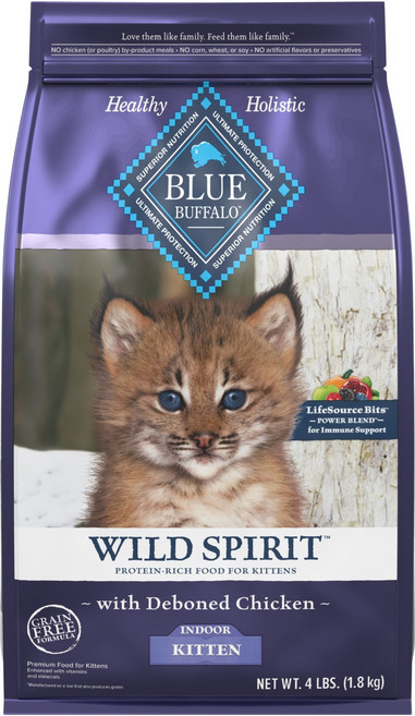 블루버팔로 와일드 스피릿 인도어 키튼 사료, 닭, 1.8kg, 1개