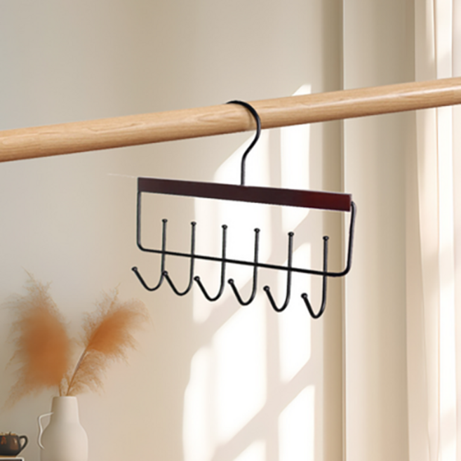 인아트 데일리 옷걸이 FE-0066훅, 무광검정, 1개