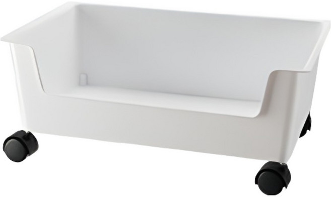 오템 이동식 북카트, 화이트, 1단