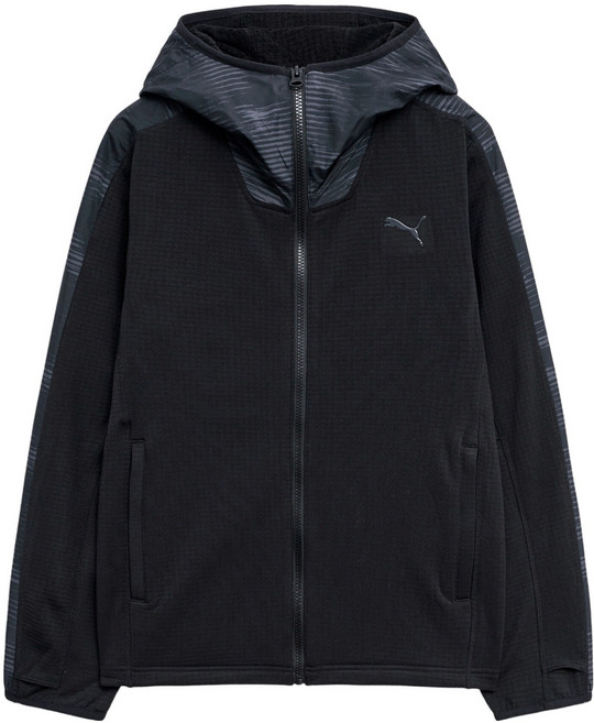 PUMA 男款 M AW PES 刷毛外套 94094901, 黑色