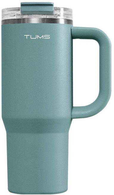 텀스 플립 스트로우 대용량 텀블러, 민트, 900ml, 1개