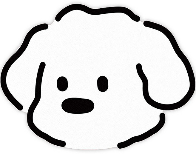 데이소이 반려동물 사랑스러운 퍼피 식기매트 XL, 01 블랙 코카스, 1개