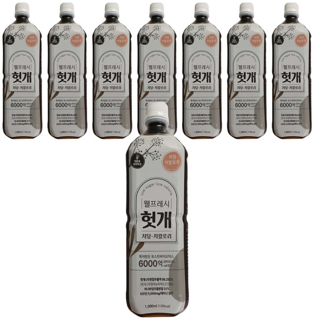 웰프레시 헛개 저당, 8개, 1L